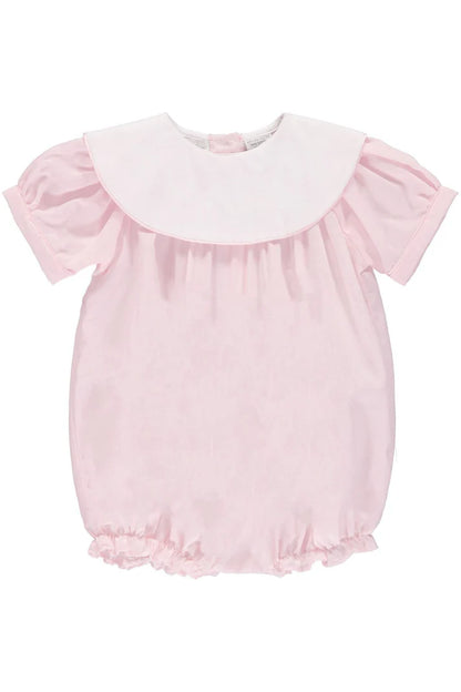 PINK MONOGRAM BABY GIRL BUBBLE ROMPER – CLASSIC COTTON BODYSUIT