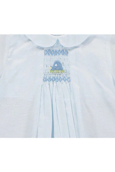 BABY BOY COMING HOME ONE SIZE ONLY DAY GOWN OUTFIT WITH HAT