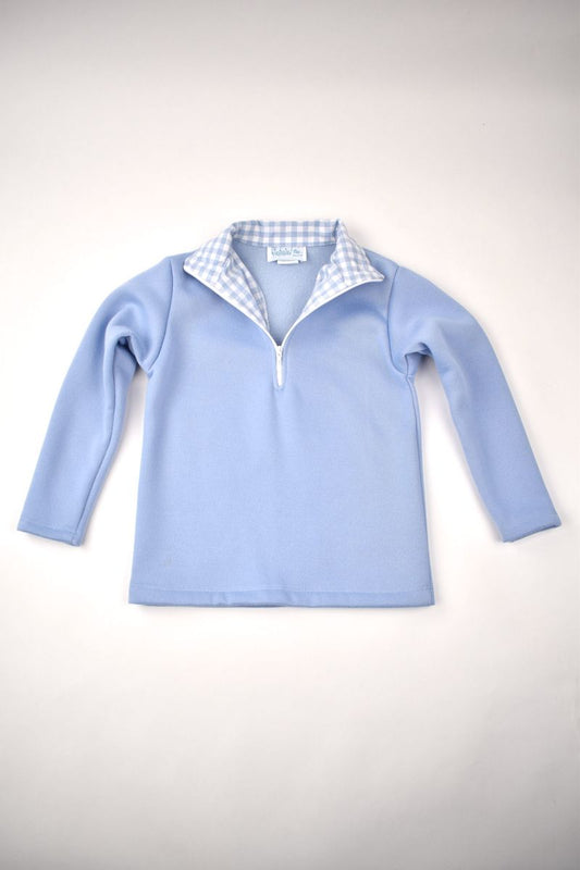Blue Fleece Half Zip Polo