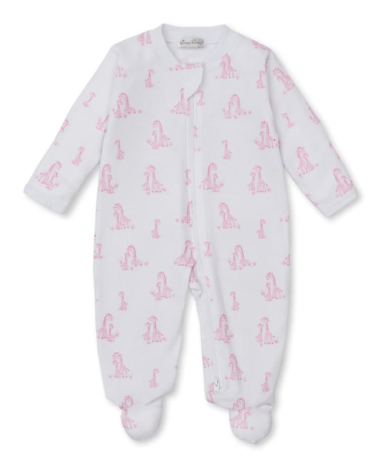 Giraffe Grace Pink Zip Footie