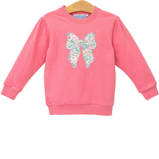 French terry bow pullover