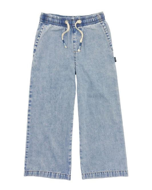 Washed indigo denim pant