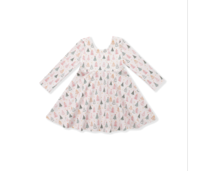 Glitter Christmas pink dress