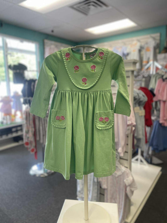 Green floral dress