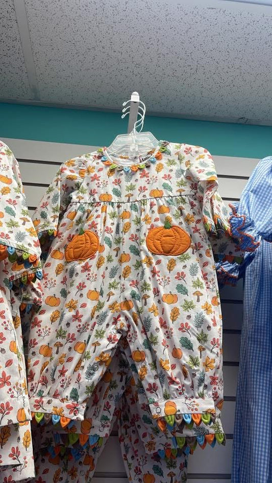 Pumpkin pocket romper