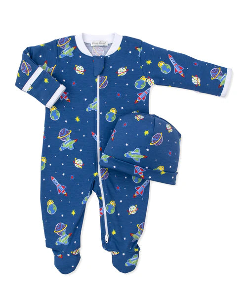 Space zip footie