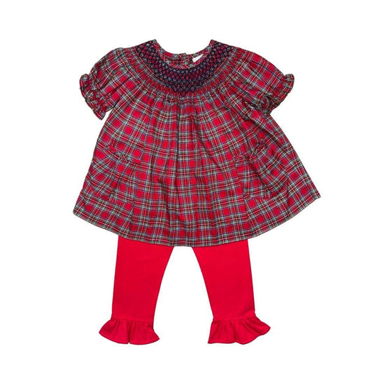 Red plaid set