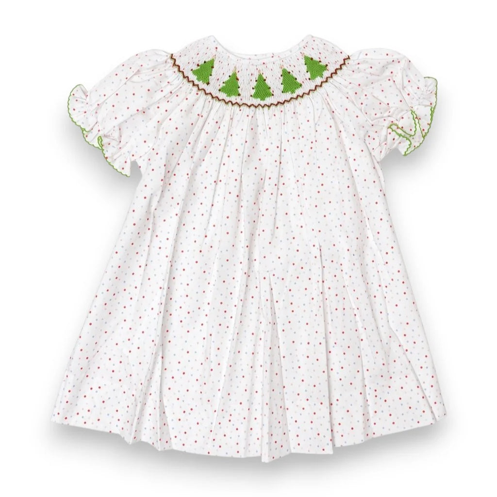 Dot Christmas smock dress