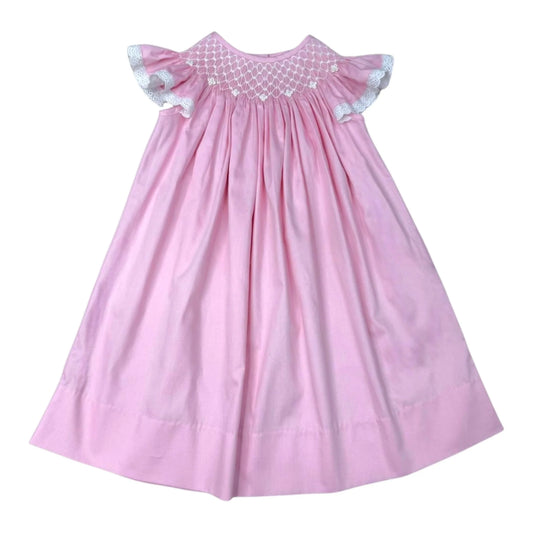 GEO PEARL SMOCKED BISHOP DRESS
