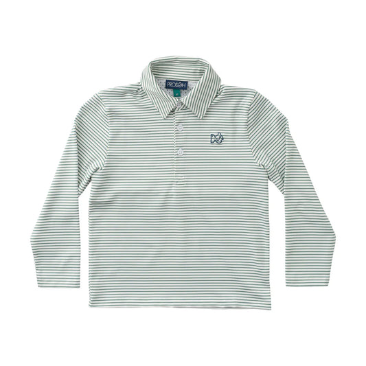 SPRUCE GREEN LONG SLEEVE PERFORMANCE POLO
